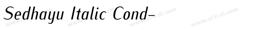 Sedhayu Italic Cond字体转换